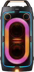 Front. Samsung - SAMSUNG MX-ST40F/ZA Sound Tower 160W Portable Party Speaker with Built In Battery - Black.