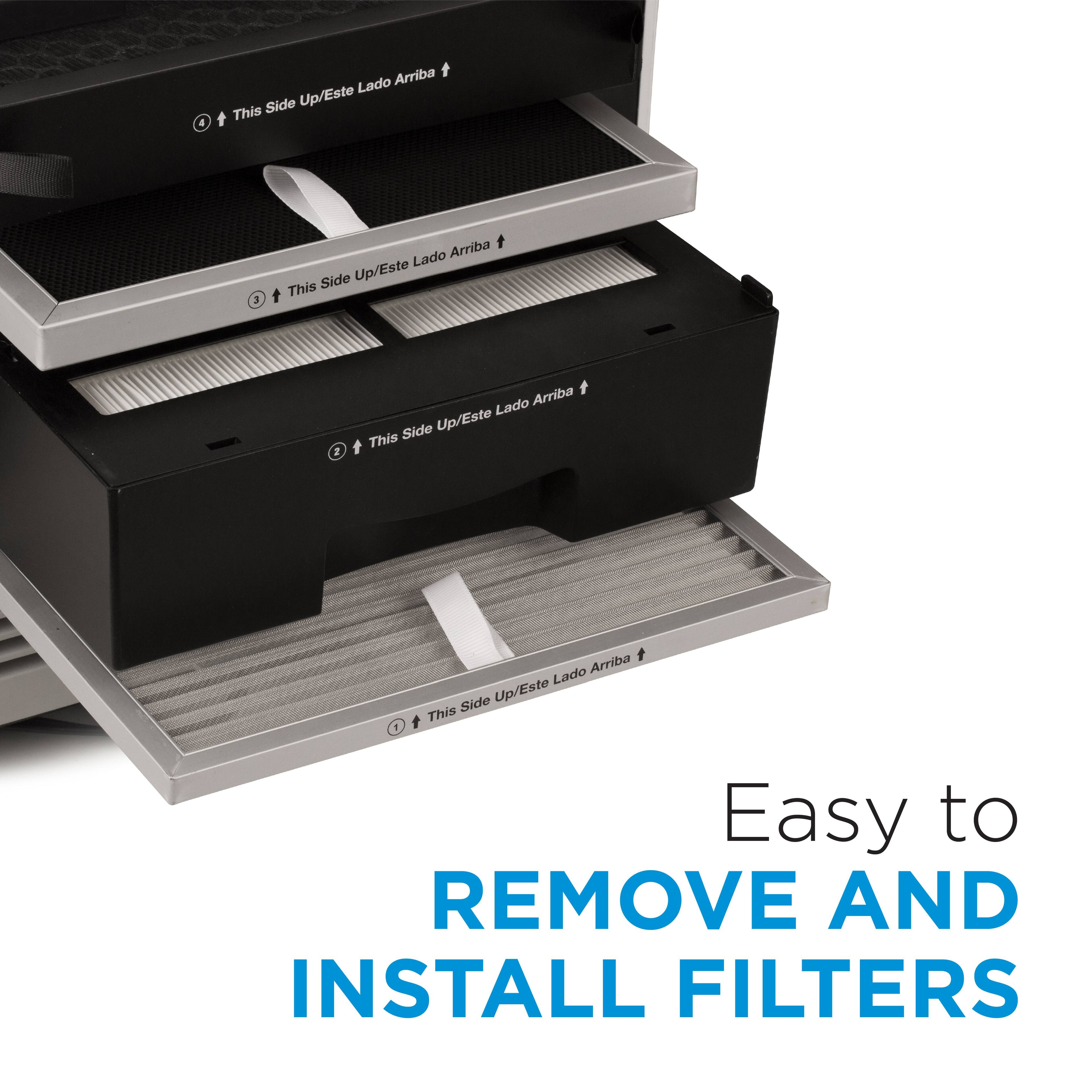 Easy to REMOVE AND INSTALL FILTERS