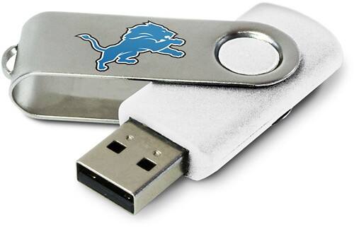 Angle Standard. Centon - Detroit Lions 8GB USB 2.0 Twist Flash Drive.