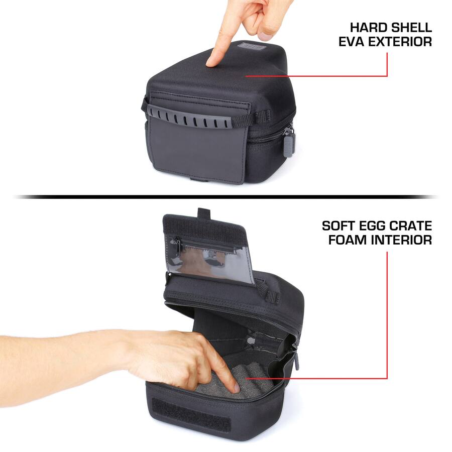 USA Gear Quick Access DSLR Hard Shell Camera Zoom Lens Case Black ...
