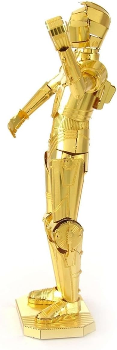 Alt View 1. Metal Earth - Metal Earth Star Wars Gold C-3P0 3D Metal Model Kit Fascinations - Silver.