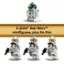 The text on the image reads: "3 LEGO Star Wars minifigures, plus R4-P44."