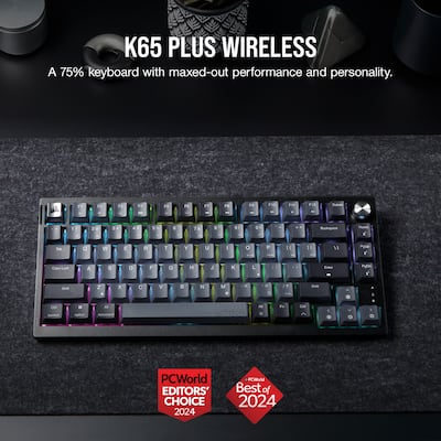 CORSAIR K65 PLUS RGB 75% Wireless Mechanical Pre Lubricated MLX CORSAIR K65 PLUS RGB 75% Wireless Mechanical Pre Lubricated MLX