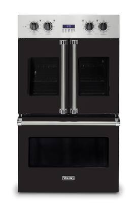 Viking - 30" 7 Series French Door Double Built-In Electric Thermal Convection Oven - Onyx