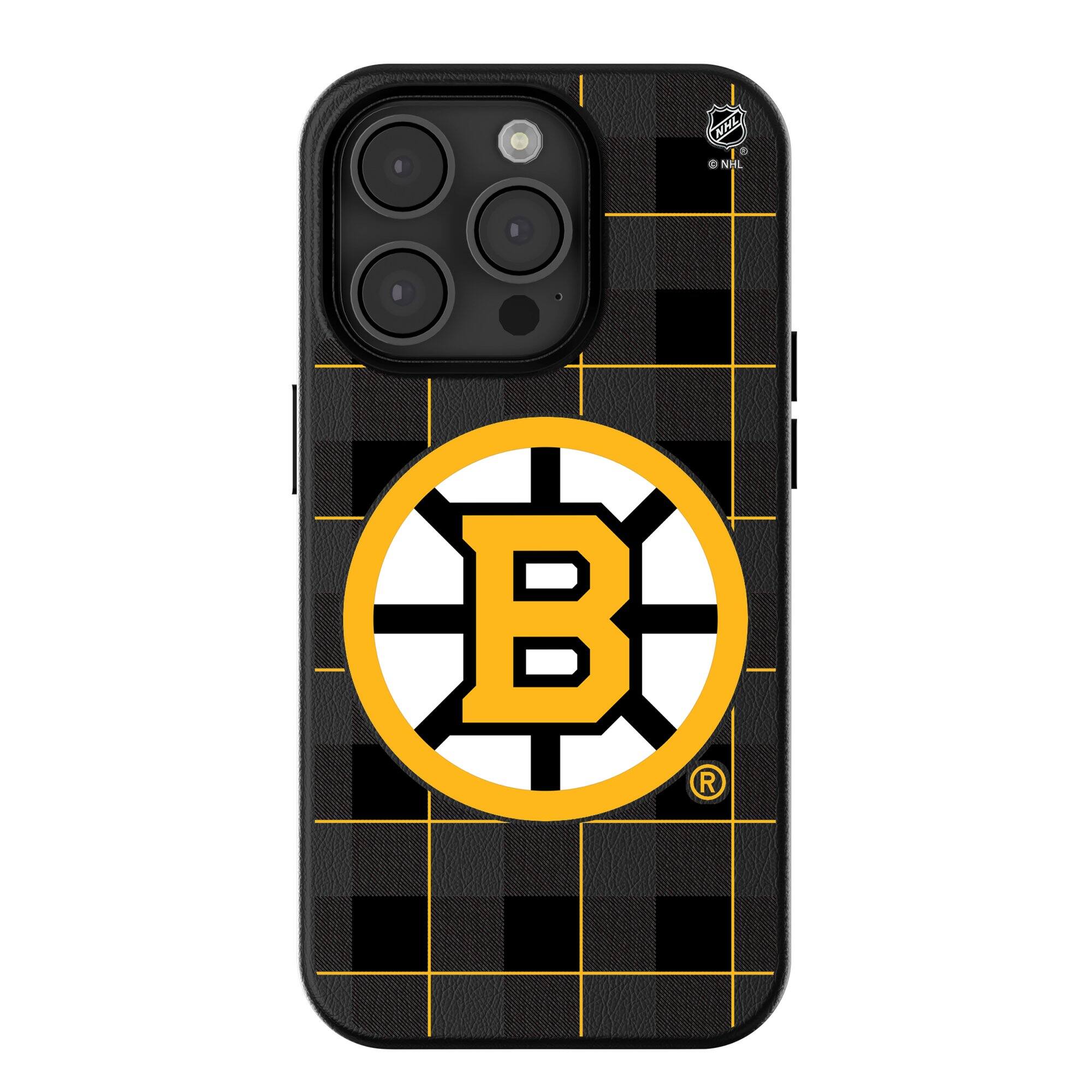 Keyscaper - NHL - Boston Bruins - Plaid iPhone Magnetic Bump Case - 16 Pro - Black price history on PriceWatchPro