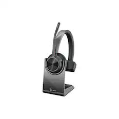 Front. HP - HP Poly Voyager 4310 UC Wireless Monoaural Headset with USB-A Adapter, Microsoft Teams Certified - Black.
