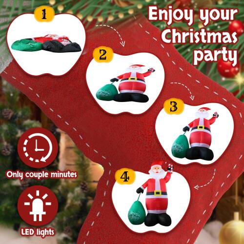 1. Enjoy your Christmas party

2. Only couple minutes

3. LED lights