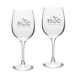 Jardine - Houston Community College Two-Piece 16oz. Traditional White Wine Glass Set - Multicolor