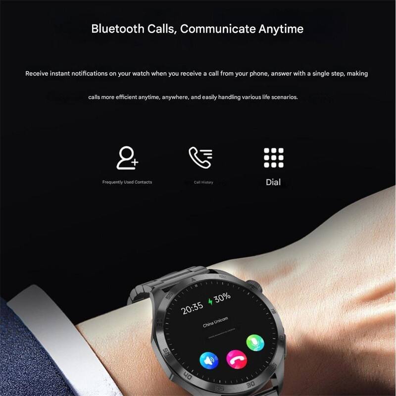 Bluetooth Calls, Communicate Anytime

Receive instant notifications on your watch when you receive a call from your phone, answer with a single step, making calls more efficient anytime, anywhere, and easily handling various life scenarios.

- Frequently Used Contacts
- Call History
- Dial

20:35 30% China Unicom