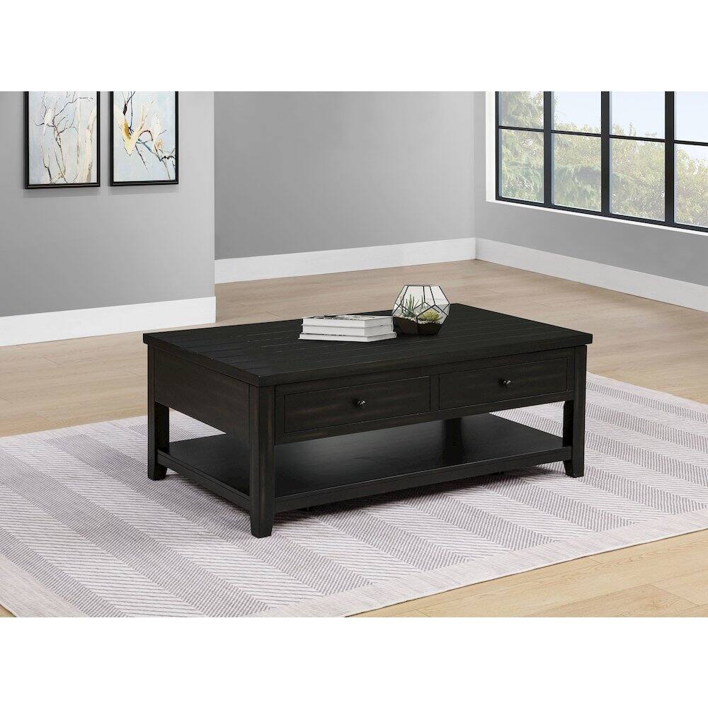 Angle. Coaster Co. of America - Payne 48-inch Mobile Lift Top Coffee Table Distressed Java - Distressed Java.