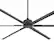 Alt View 8. Breezary - 120 Inch Large12ft HVLS Industrial Ceiling Fan, DC Motor, Aluminum Blades, Downrod Mount, High Airflow, Commercial Grade - 120-in Black / 6-Blade.