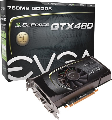  EVGA - GeForce GTX 460 768MB GDDR5 PCI Express Graphics Card