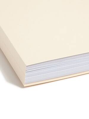 Alt View 4. Smead - Card Stock Classification Folders, Reinforced 1/3-Cut Tab, Legal Size, Manila, 50/Box  - Manila.