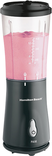 Angle View: Hamilton Beach Single Serve Blender with Travel Lid, Model 51101BV
