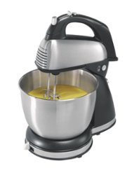 Hamilton Beach - 6-Speed Classic Hand/Stand Mixer - Silver - Front_Zoom