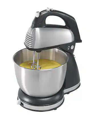 Front. Hamilton Beach - 6-Speed Classic Hand/Stand Mixer - Silver.