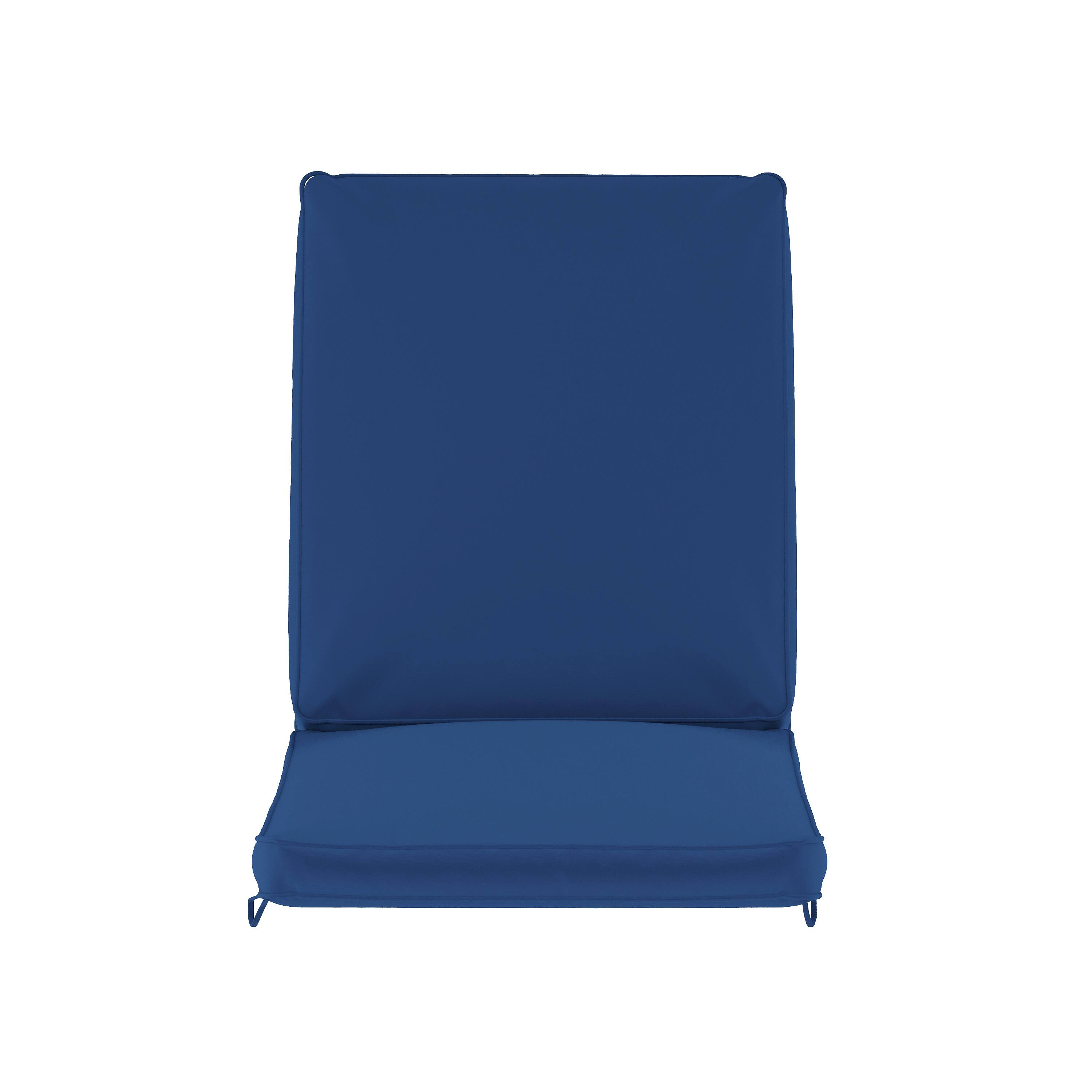 Alt View 7. Emma + Oliver - Kavala Outdoor Water-Resistant Chaise Lounge Patio Cushion - Navy.