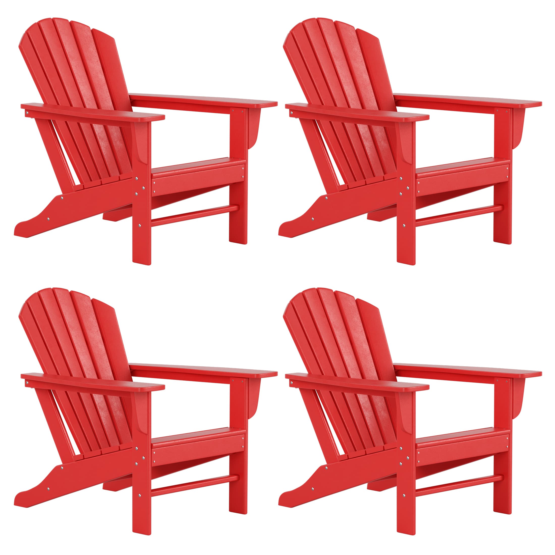 WestinTrends - Dylan Outdoor Adirondack Chair (Set of 4) - Red price history on PriceWatchPro