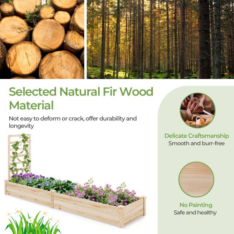 Selected Natural Fir Wood Material  
Not easy to deform or crack, offer durability and longevity  

Delicate Craftsmanship  
Smooth and burr-free  

No Painting  
Safe and healthy