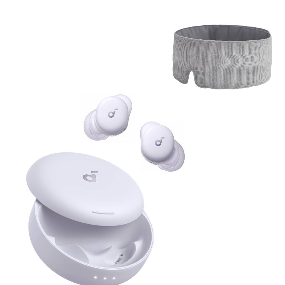 Front. Soundcore - Sleep A30 Special by Anker with Breescape Cooling Eye Mask，Sleep Earbuds, ANC, Passive Isolation.