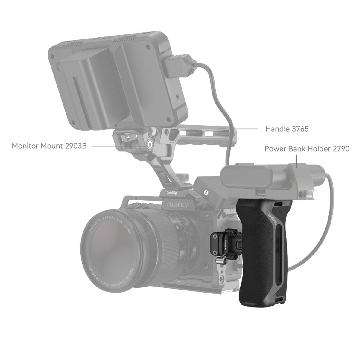 Handle 3765  
Monitor Mount 2903B  
Power Bank Holder 2790  
Smallfig ASPHERICAL NONIERS LENS FUJIFILM S  
Smallfig 813 LMWR m Nano-G