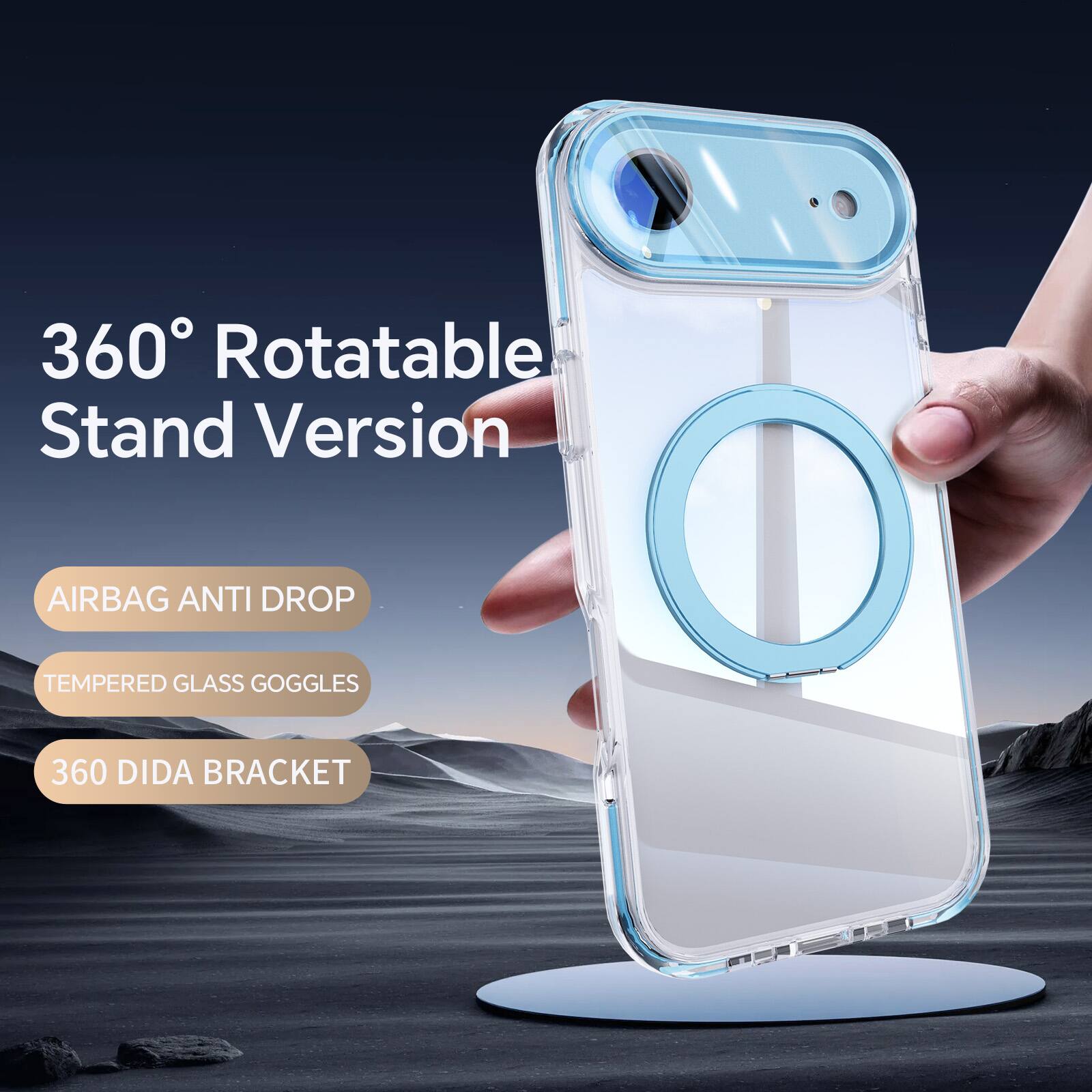 360° Rotatable Stand Version  
AIRBAG ANTI DROP  
TEMPERED GLASS GOGGLES  
360 DIDA BRACKET