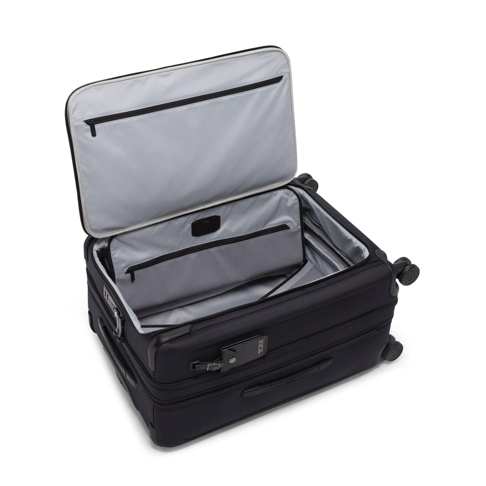 Angle. TUMI - Alpha Medium Dual Access 26" Expandable Spinner Suitcase - Black.