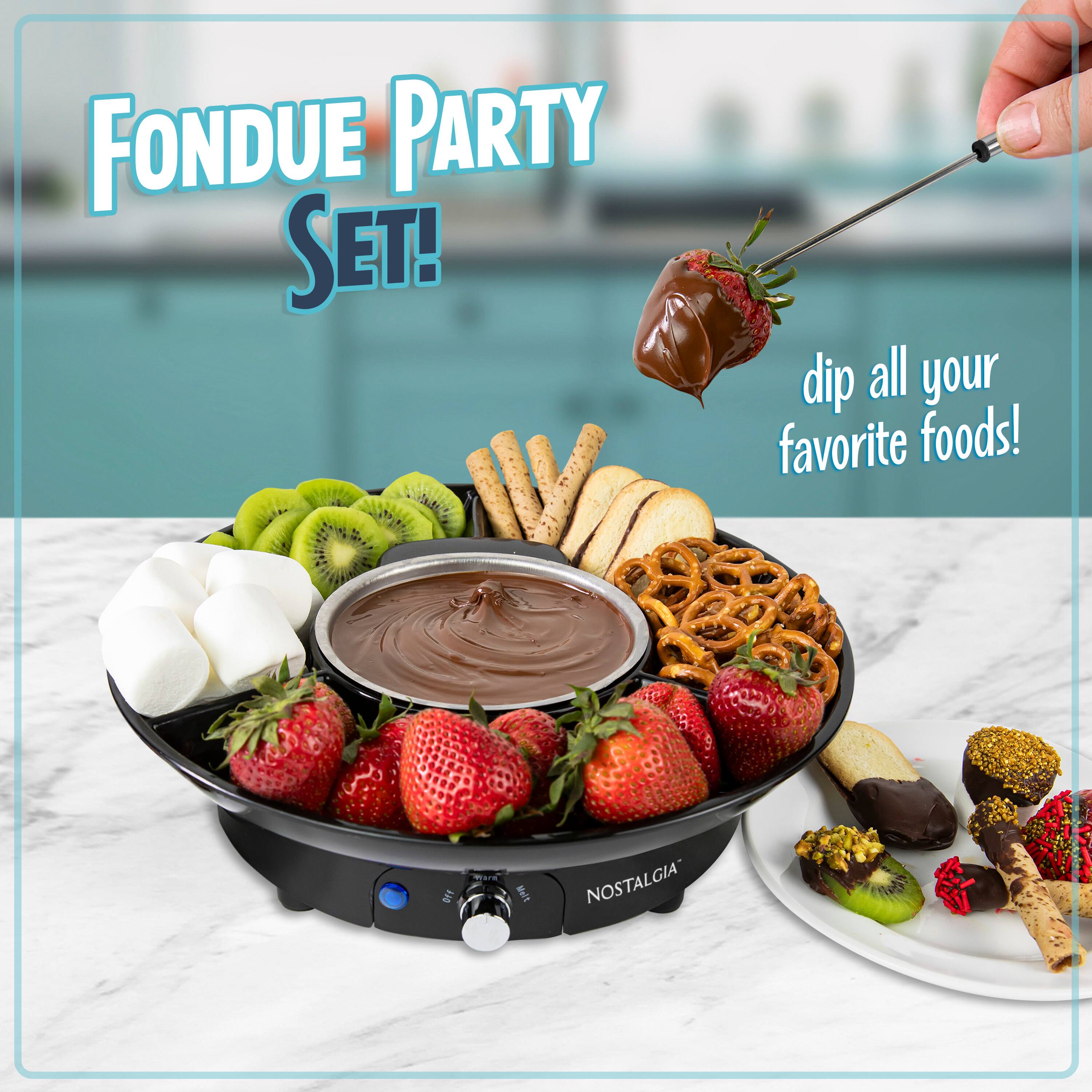 FONDUE PARTY SET!  
dip all your favorite foods!  
NOSTALGIA