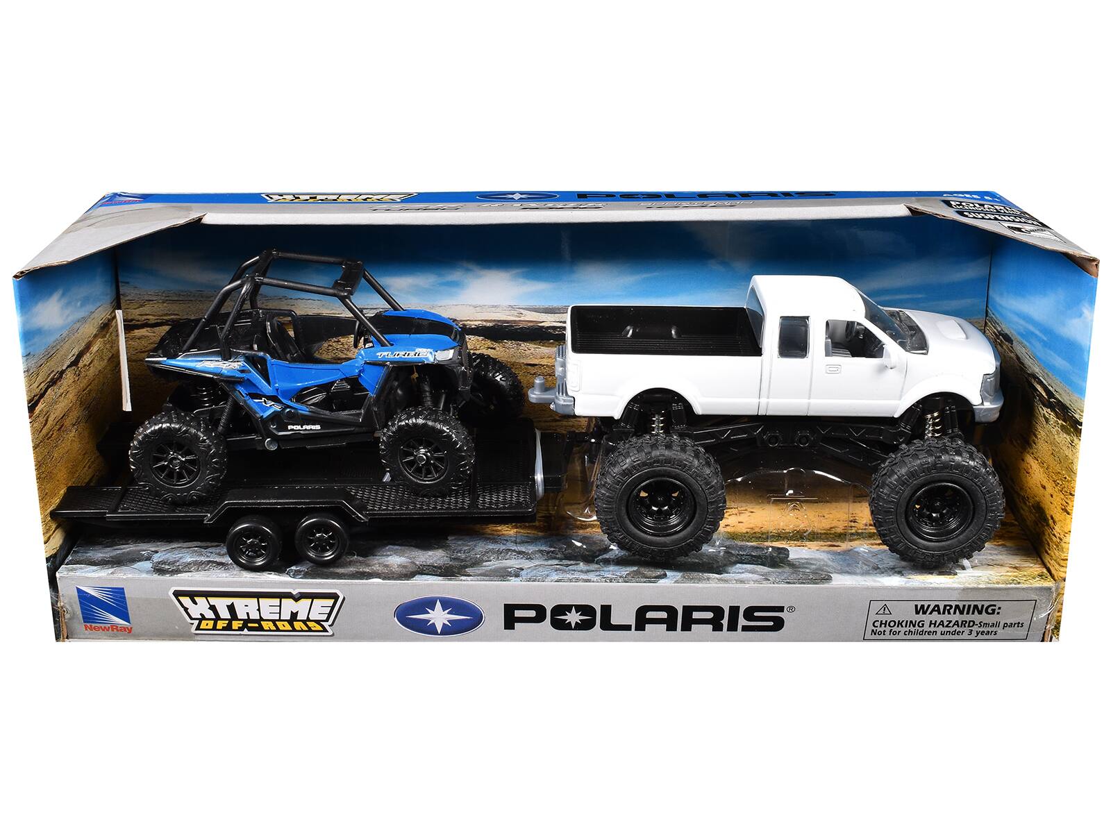 Sure, here is the corrected text:

- XTREME OFF-ROADS
- POLARIS
- WARNING: CHOKING HAZARD - small parts. Not for children under 3 years.