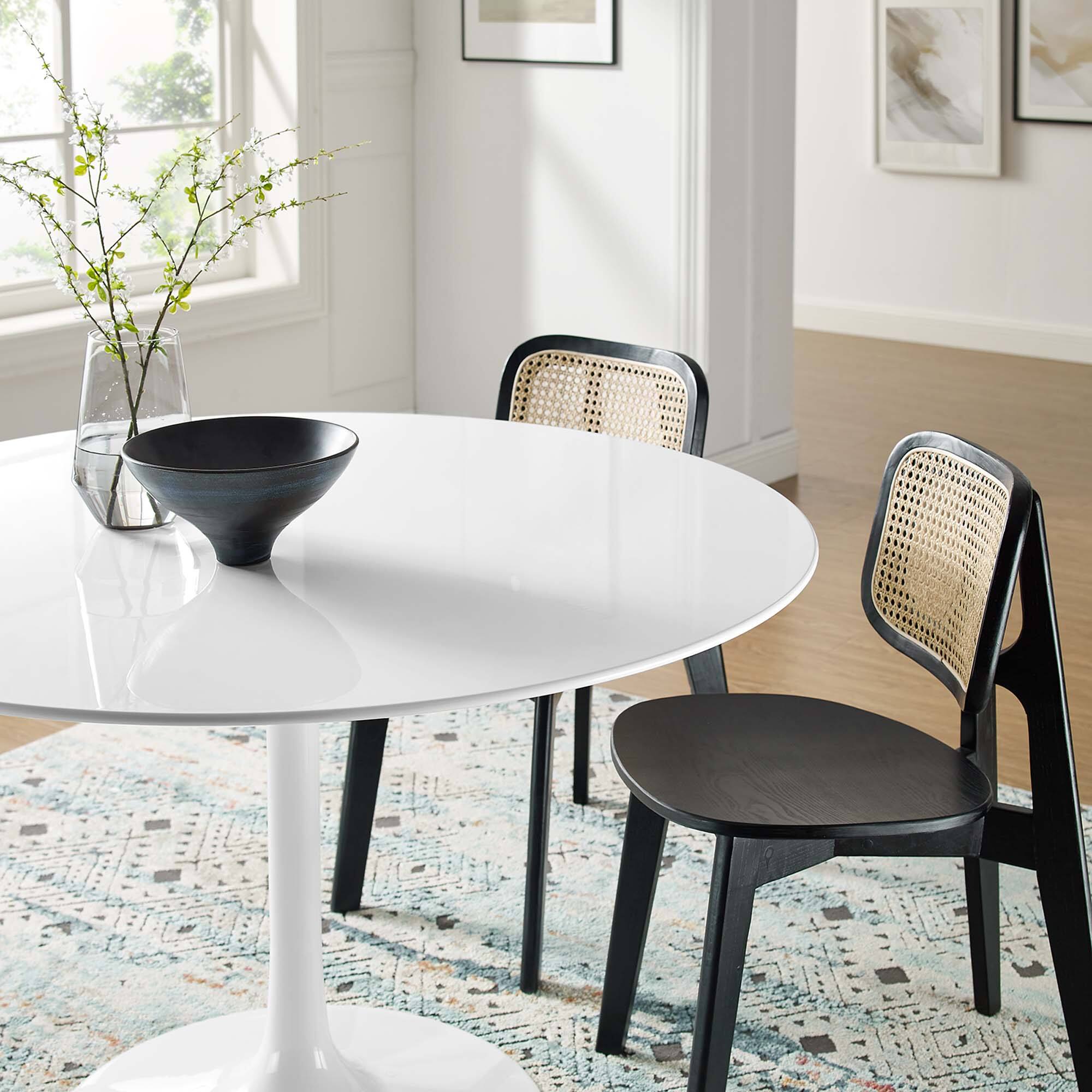 Alt View 6. Modway - Lippa 48" Round Wood Dining Table by Modway - White.