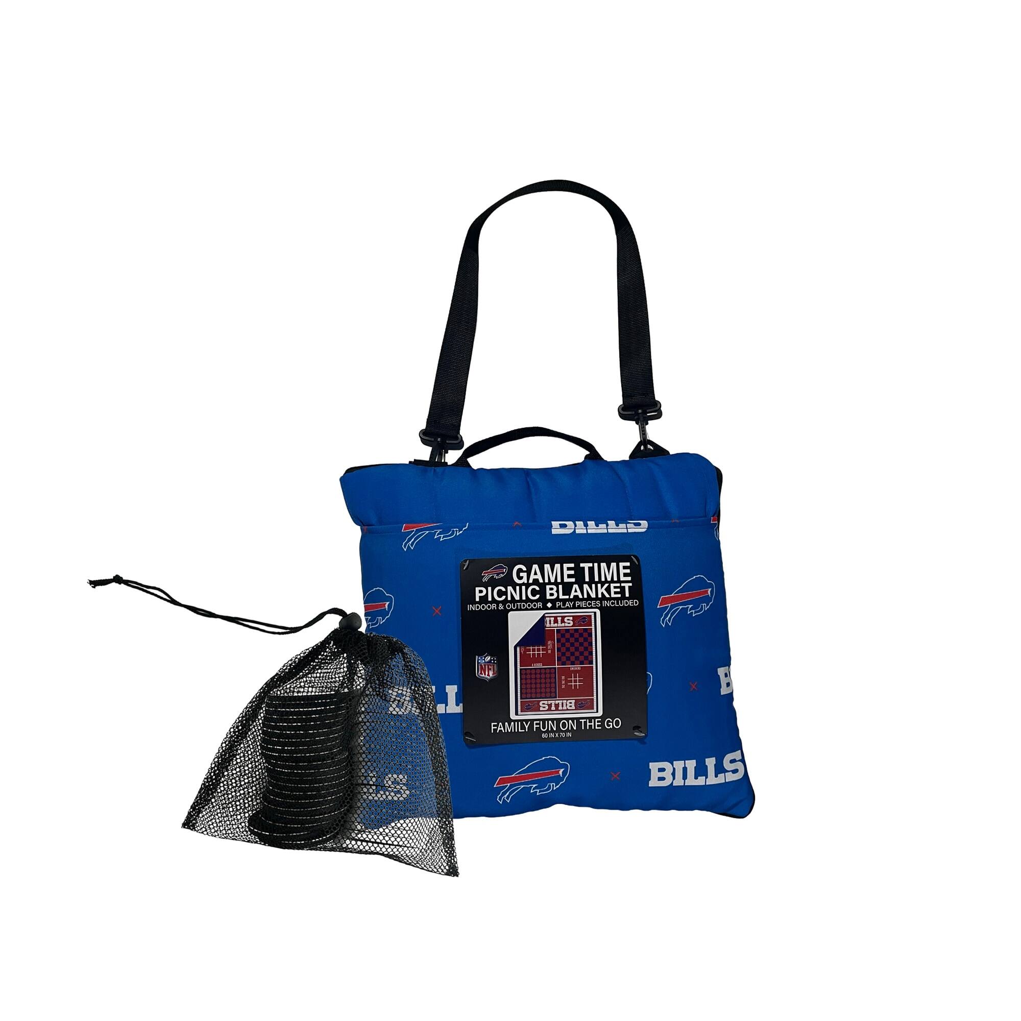 DICK'S GAME TIME PICNIC BLANKET NER OUTDOOR. PAN PIECES PRCES INCLUDED ILLS L x E BILLS FAMILY FUN ON THE GO BILLS