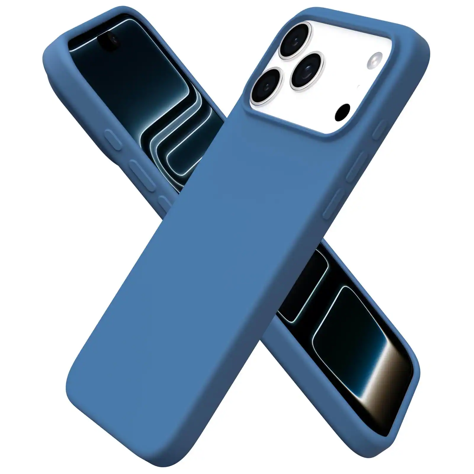 Ornarto - Designed for iPhone 17 Pro Max Case 6.9", Liquid Silicone Soft Gel Shockproof Protective Case - Blue
