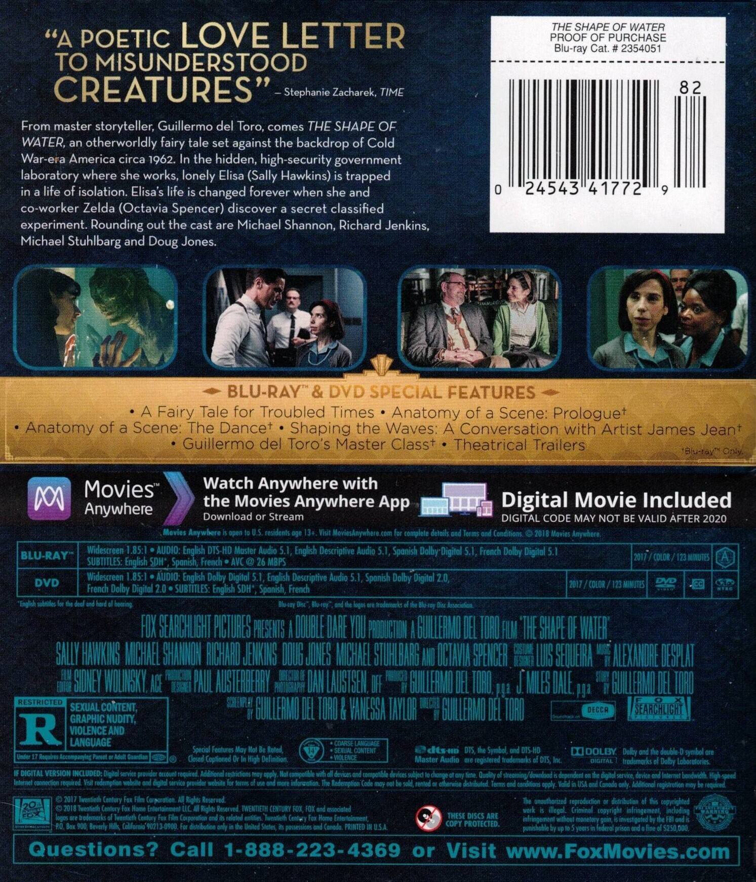 Alt View 1. The Shape of Water   - BLU-RAY.