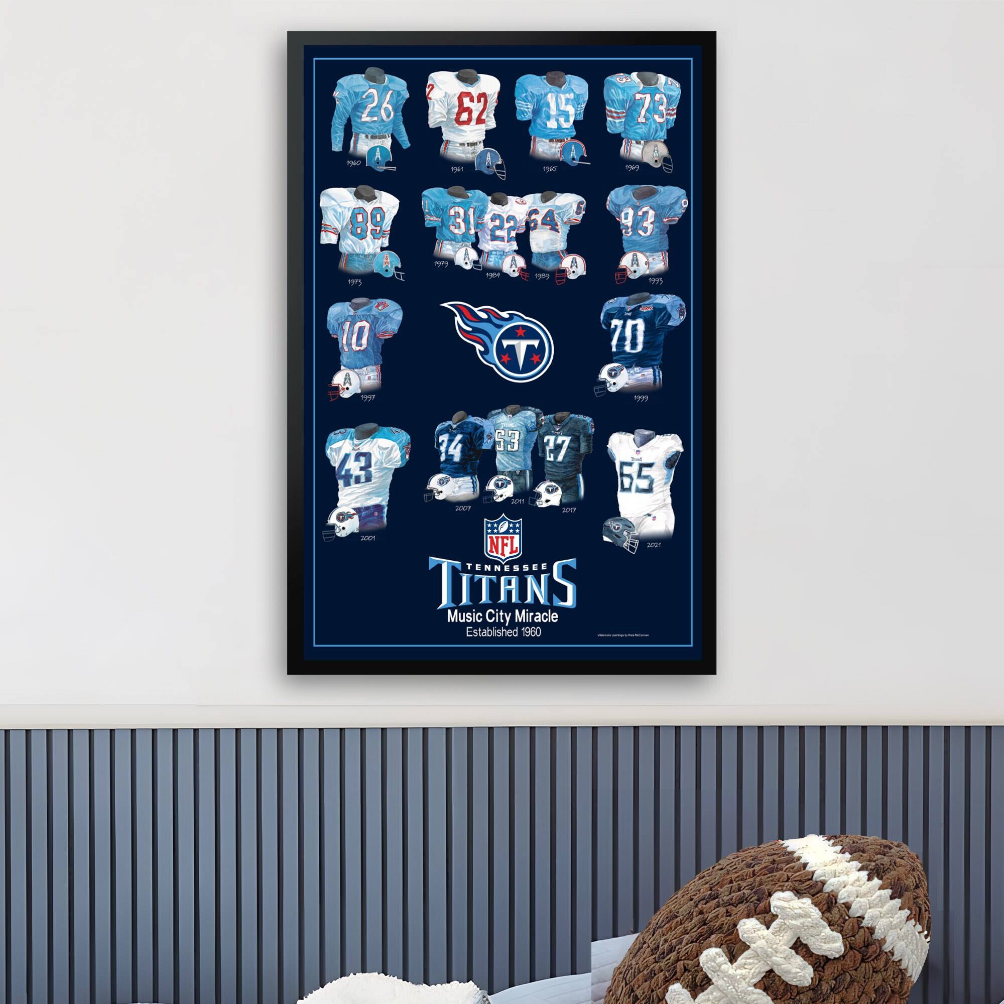 26 - A  
62 - A  
15 - A  
73 - A  
89 - A  
31 - A  
22 - A  
64 - A  
93 - A  
10 - A  
70 - A  
43 - A  
14 - A  
27 - A  
5 - A  
65 - A  

NFL  
TENNESSEE TITANS  
Music City Miracle  
Established 1960