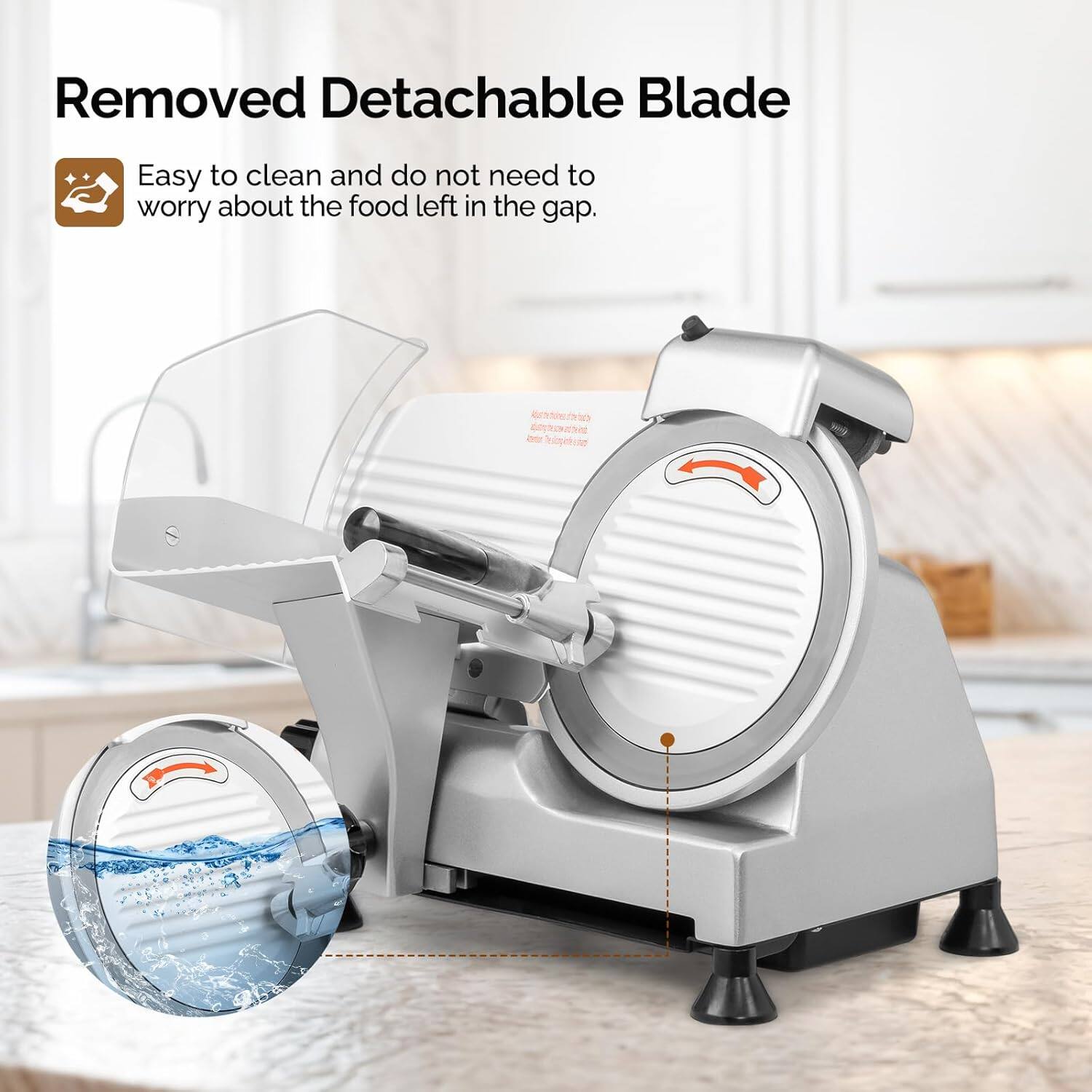Removed Detachable Blade

Easy to clean and do not need to worry about the food left in the gap.
