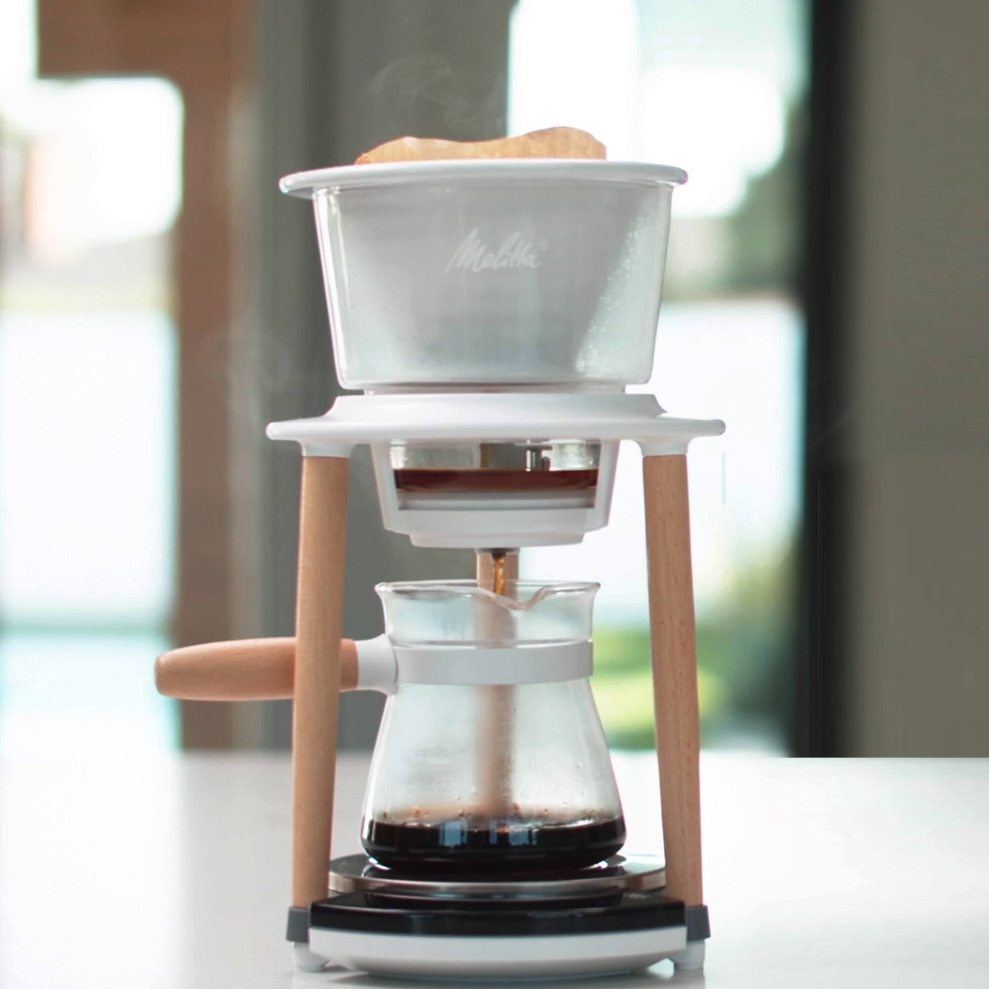 Alt View 9. Melitta - Senz V Connected Smart Pour-Over Coffee System - White.