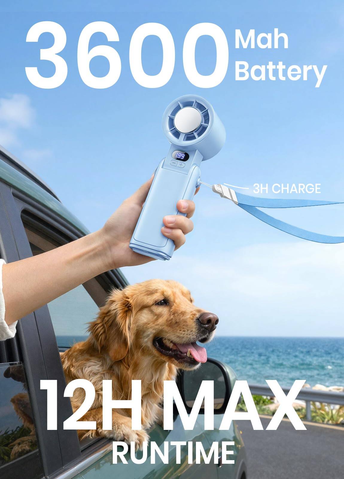 3600 Mah Battery  
199  
3H CHARGE  
12H MAX RUNTIME