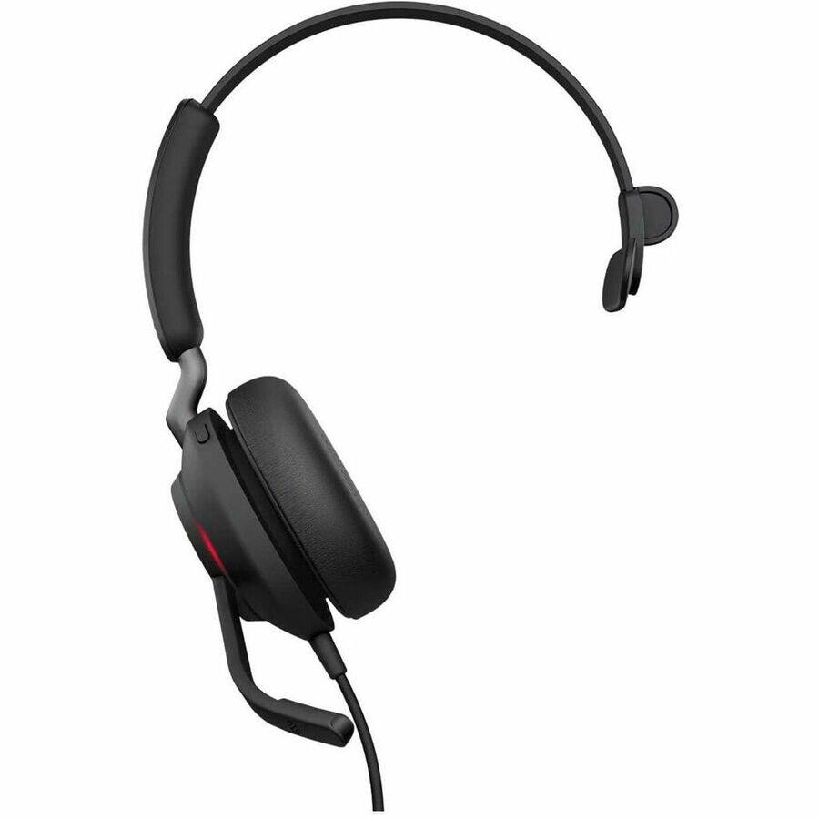 Alt View 2. Jabra - Jabra Evolve2 40 SE Wired Headset - Mono - USB Type A - Wired - Monaural - Red.