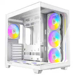 Antec - C5 ARGB White, Mid-Tower ATX PC Case, 7×120mm ARGB PWM Fans Included, Supports Up to 10 Fans, 360mm Radiator Support - White