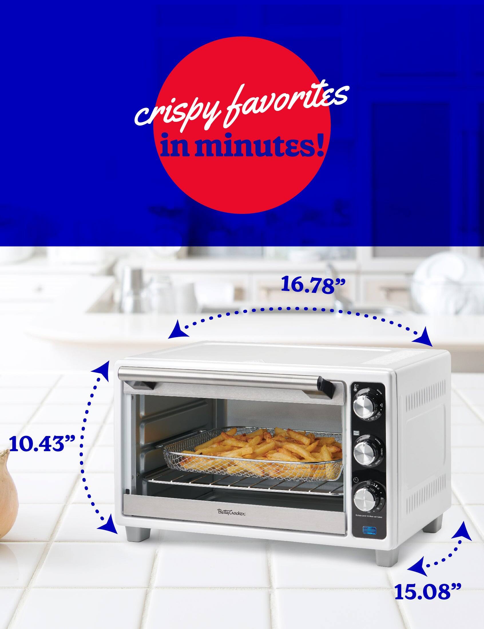 Crispy favorites in minutes!  
16.78" x 10.43" x 15.08"