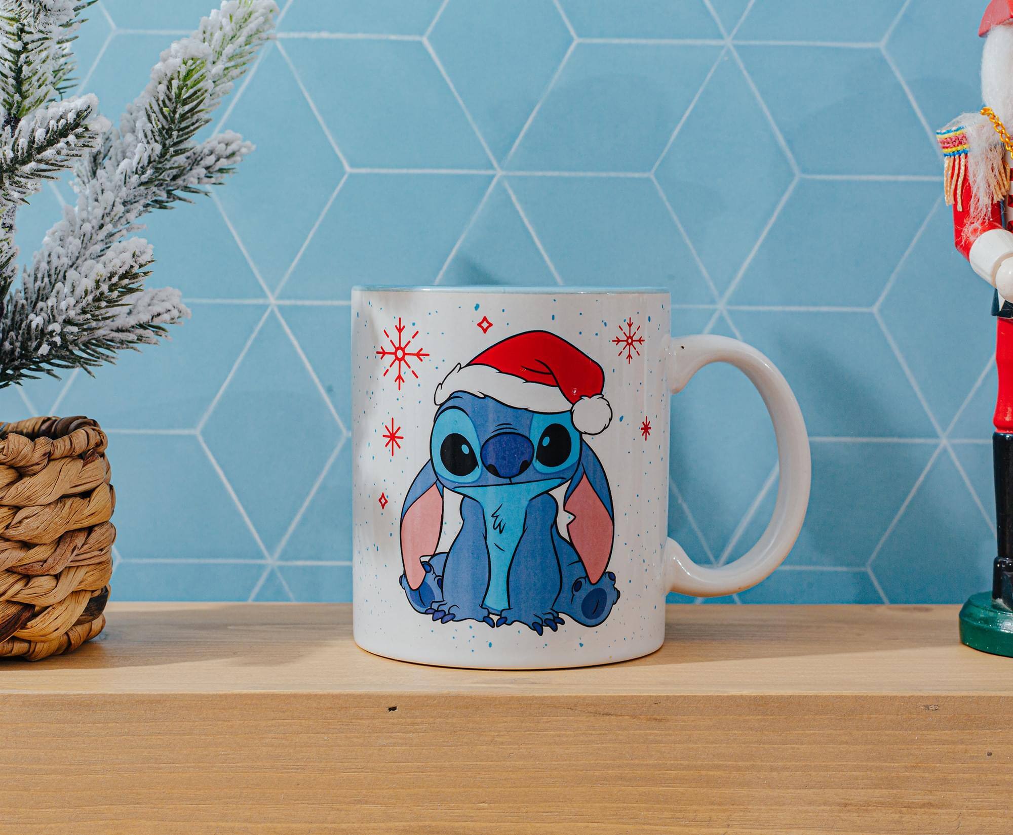 Alt View 10. Disney - Disney Lilo & Stitch Santa Hat Ceramic Mug | Holds 20 Ounces - Red.