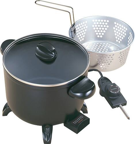 Front Standard. Presto - Kitchen Kettle Multicooker Steamer - Black.