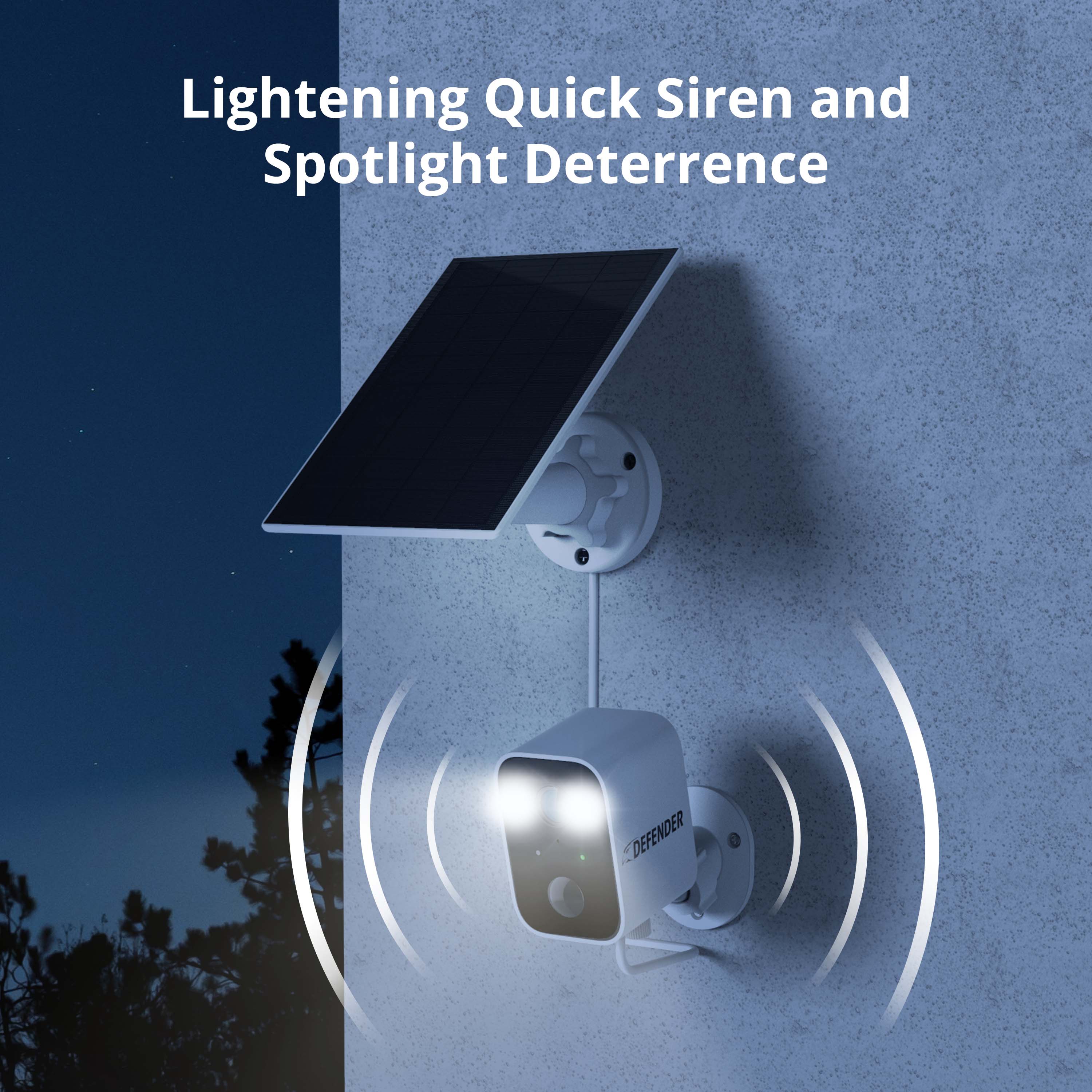 Lightening Quick Siren and Spotlight Deterrence