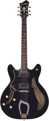 Front Standard. Hagstrom - Vintage Series Viking 6-String Full-Size Electric Guitar - Black.