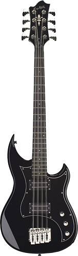 Front Standard. Hagstrom - Vintage Series 8-String Full-Size Electric Bass Guitar - Black.