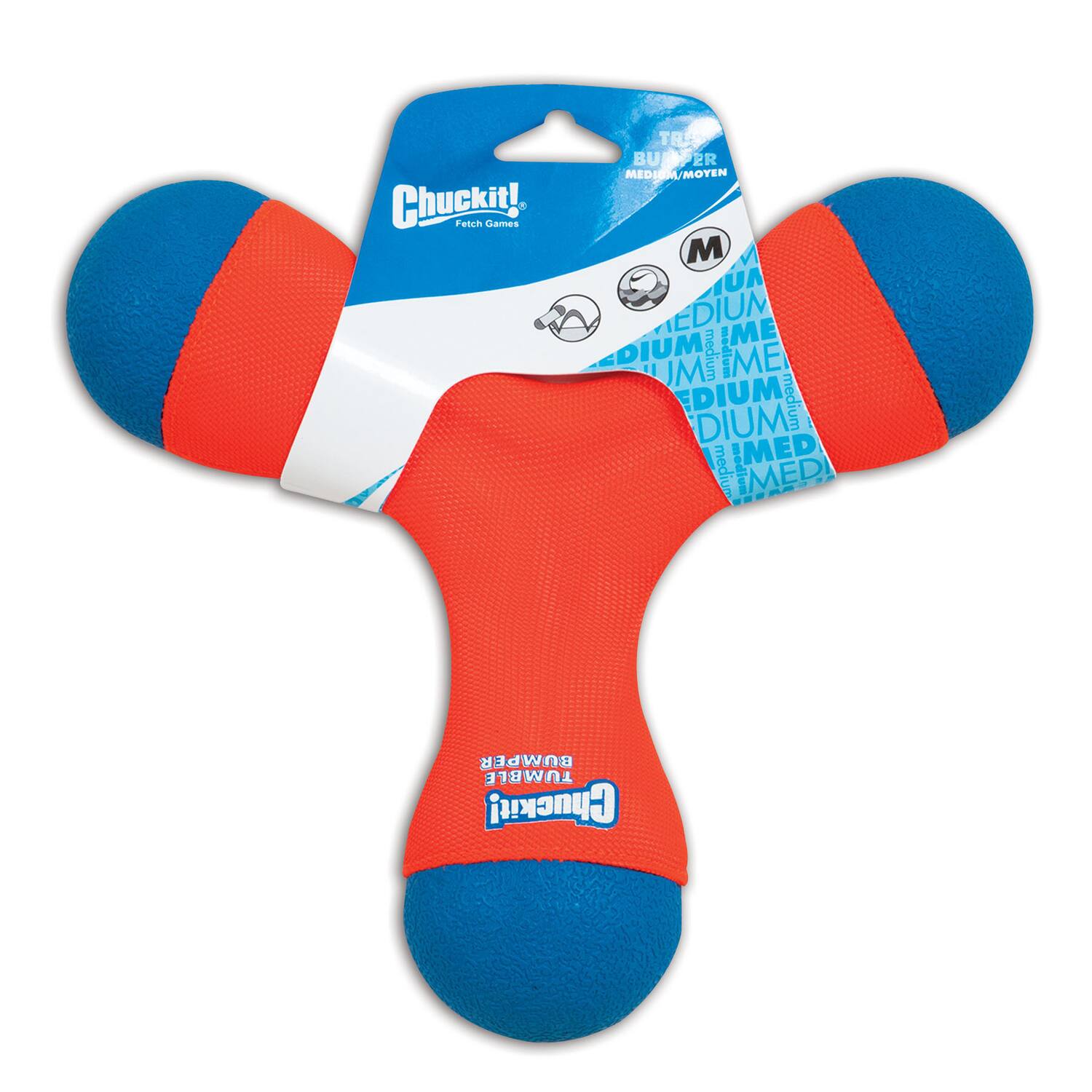 ChuckIt! - Blue/Orange Rubber Tri Bumper Tug Toy Medium 1 pk - Blue | Orange price history on PriceWatchPro