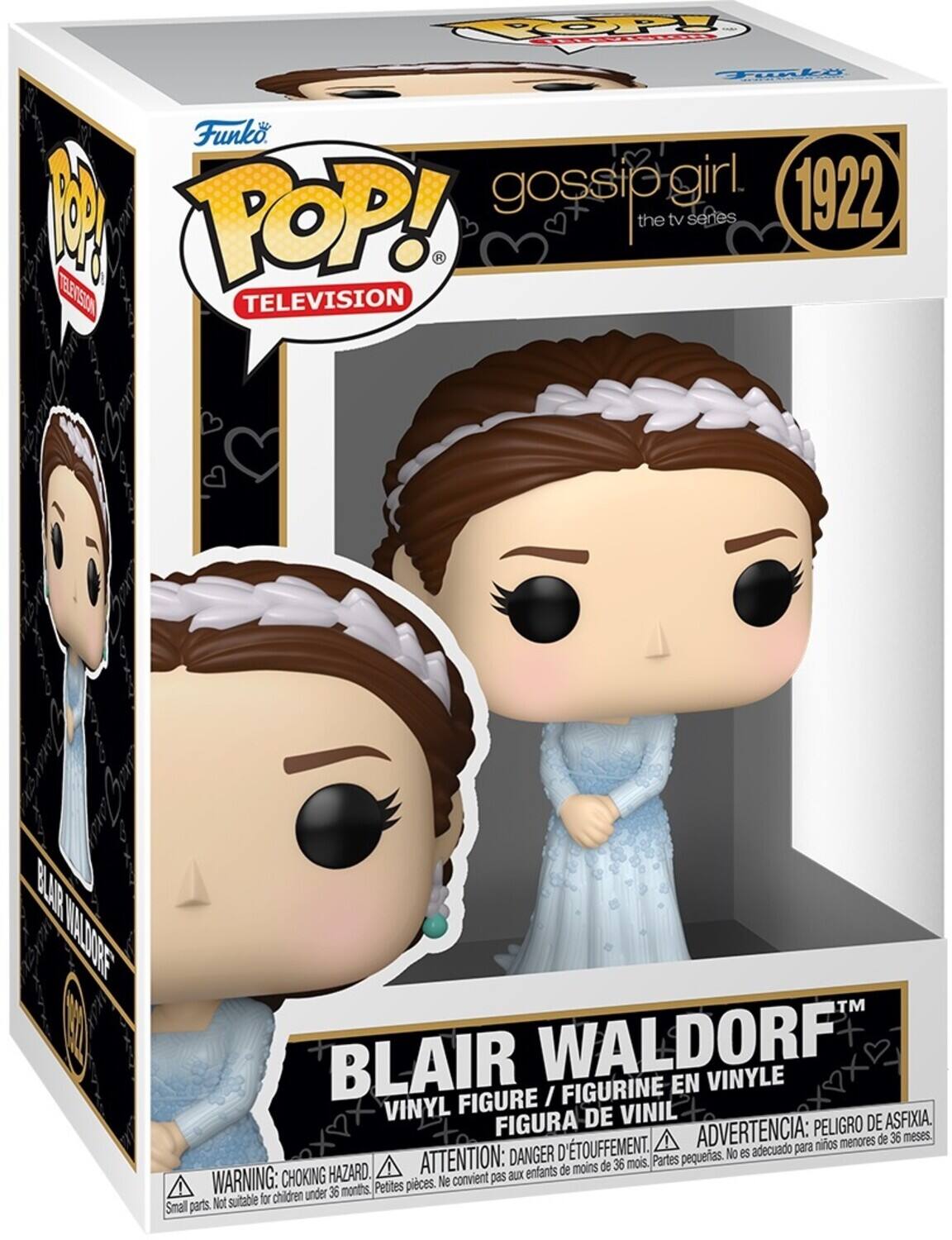 Funko POP! TELEVISION  
gossip girl 1922 the tv series  
BLAIR WALDORF  
VINYL FIGURE / FIGURINE EN VINYLE / FIGURA DE VINIL  
WARNING: CHOKING HAZARD. Small parts. Not suitable for children under 36 months.  
ADVERTENCIA: PELIGRO DE ASFIXIA. Partes pequeñas. No es adecuado para niños menores de 36 meses.  
ATTENTION: DANGER D'ÉTOUFFEMENT. Petites pièces. Ne convient pas aux enfants de moins de 36 mois.