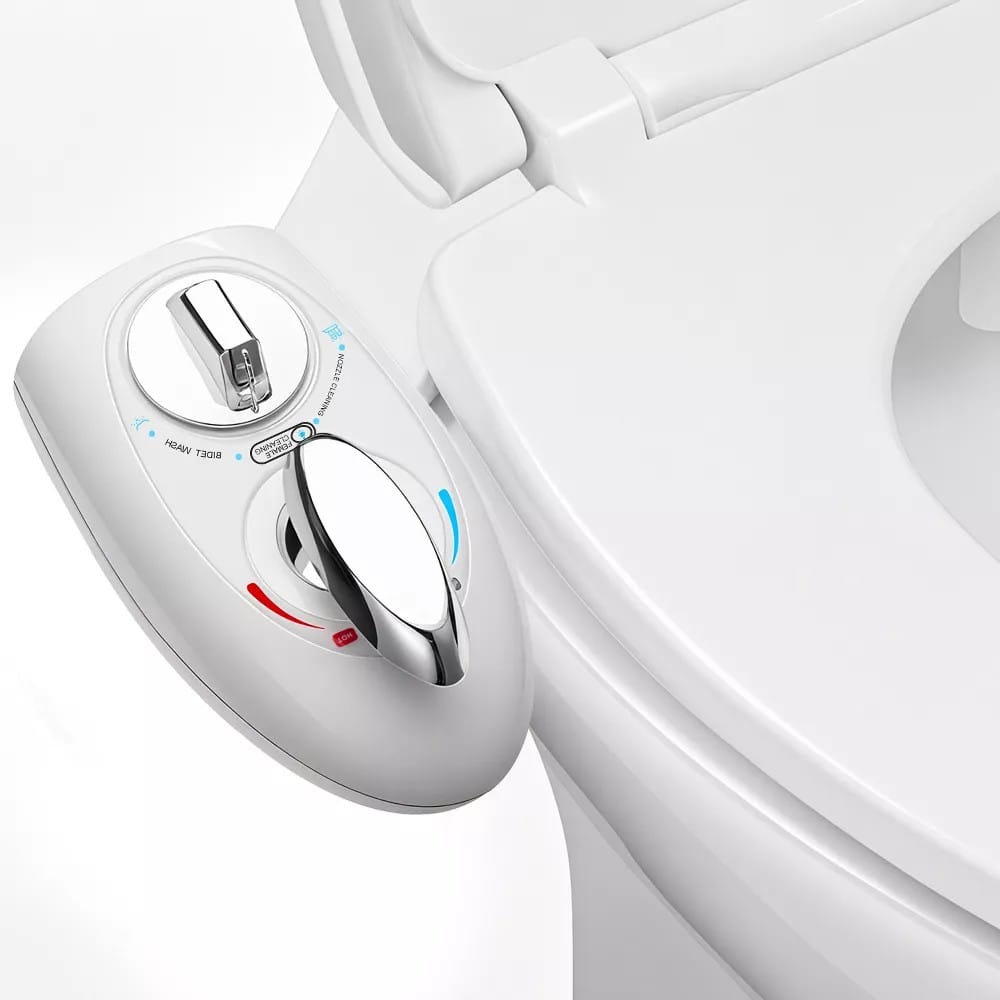 Sugift - Non-Electric Warm Water Bidet Attachment with Dual Self-Cleaning Nozzles and Adjustable Pressure - White price history on PriceWatchPro