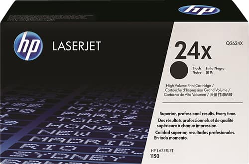 Front. HP - Q2624A High-Yield Toner Cartridge - Black.