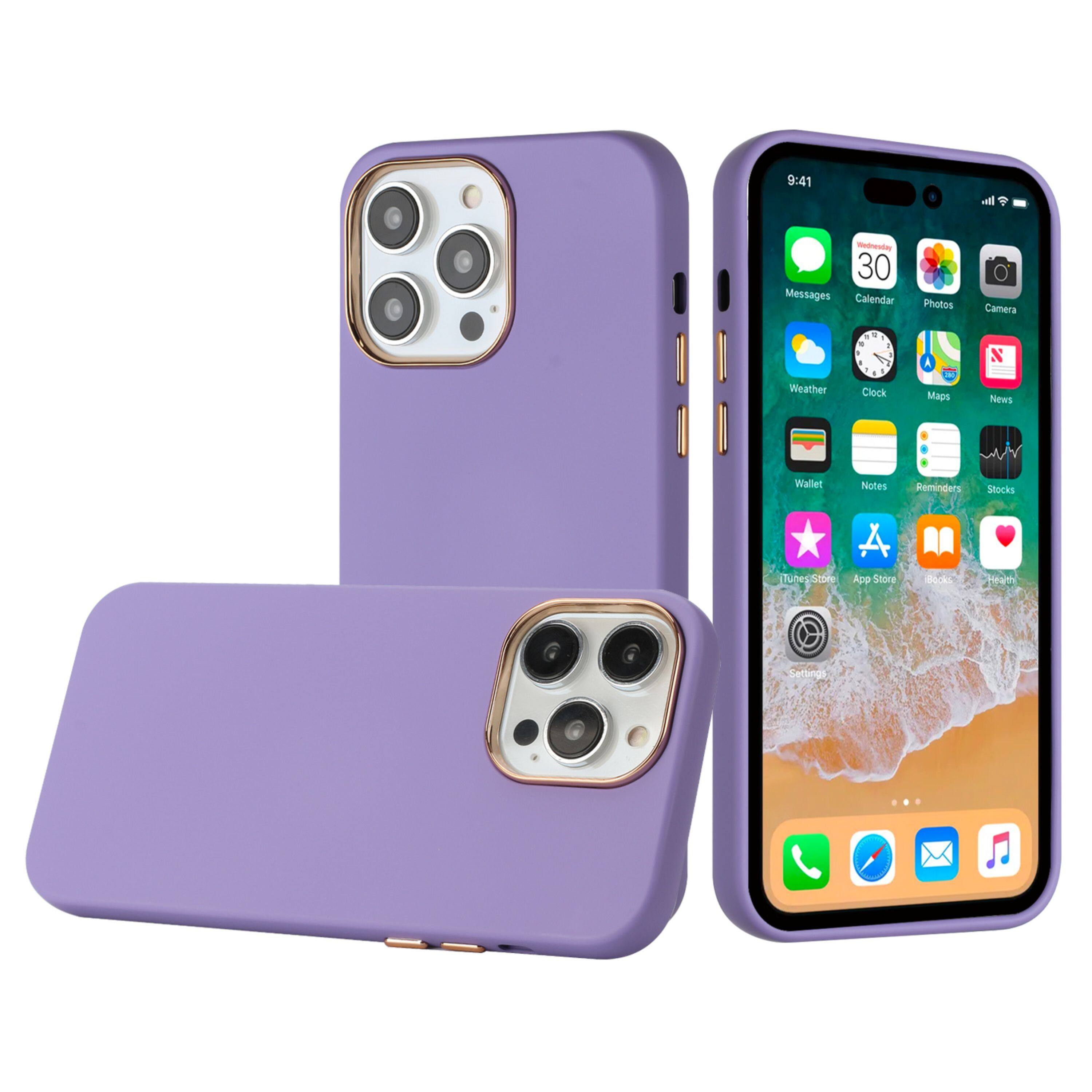 Kitcheniva - Premium Soft Case With Chrome Buttons For iPhone 14 Pro Max - Dark Purple price history on PriceWatchPro